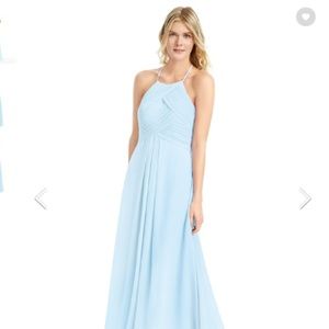 Azazie Ginger Dress in Sky Blue